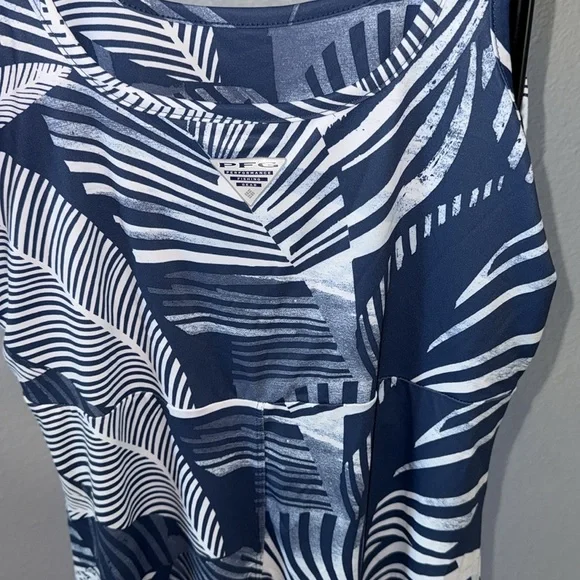 Columbia Blue and White Summer Tank Dress - Picture 4 of 5